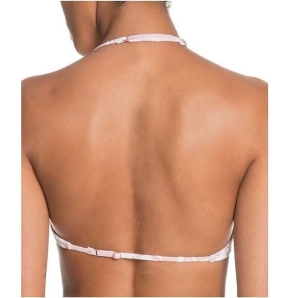 NWT ROXY Floral Rose Ring Triangle Bikini Top Medium - Picture 2 of 4